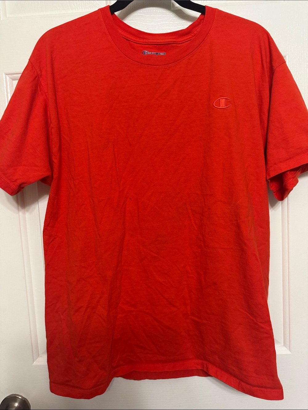 Champion Red Short Sleeve Crew Neck Tee